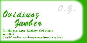 ovidiusz gumber business card